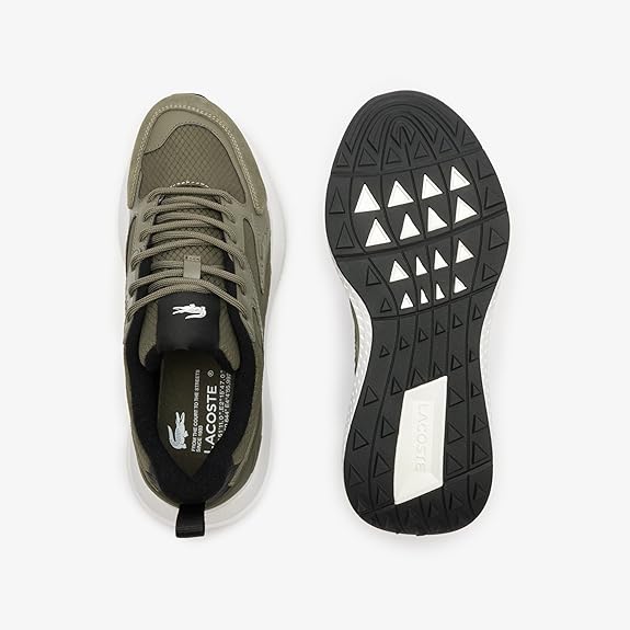 Lacoste L003 EVO Leather and Synthetic Sneakers
