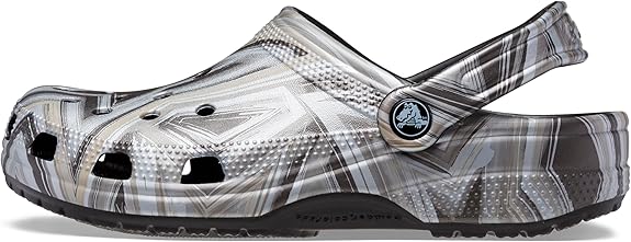 Classic Crocs in Black Disco Print