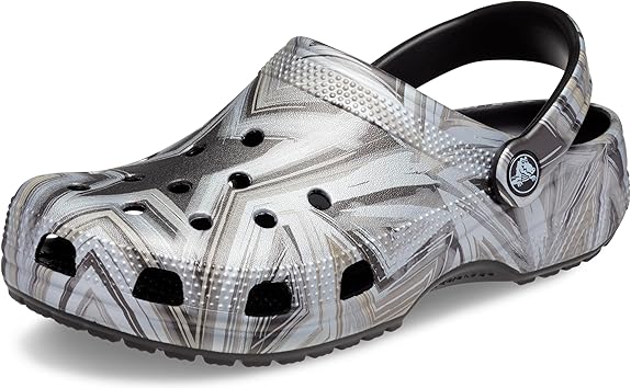 Classic Crocs in Black Disco Print
