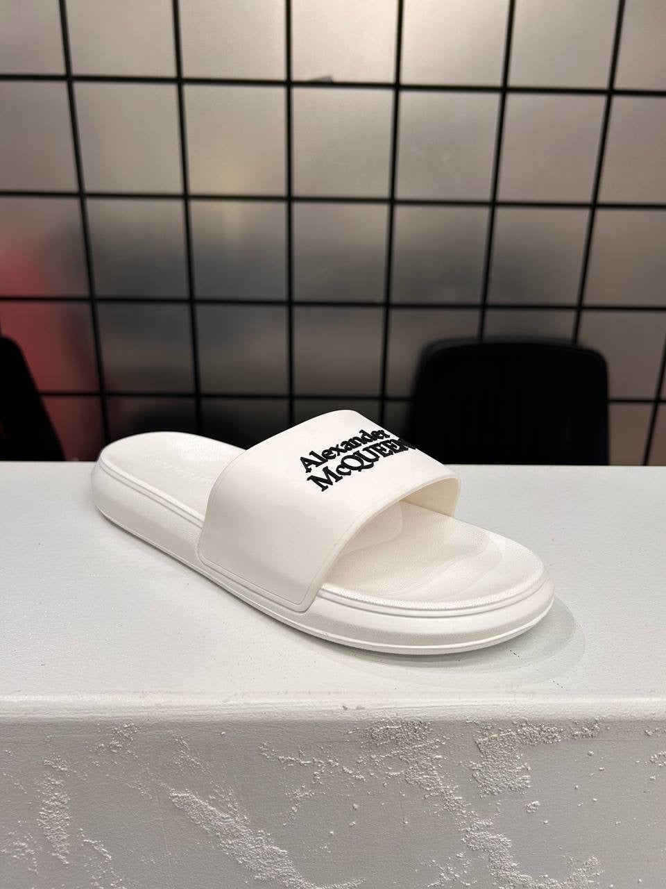 Alexander McQueen White Slides
