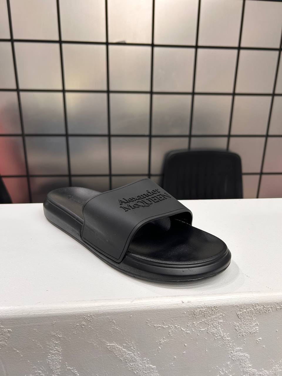 Alexander McQueen Black Slides
