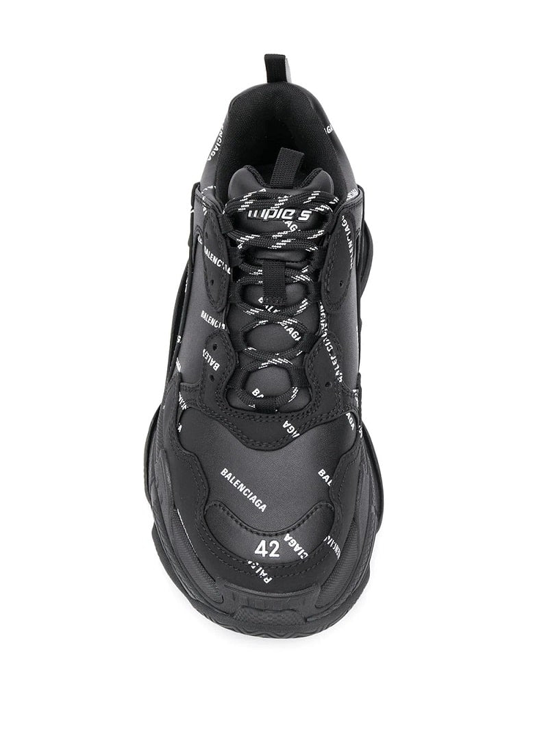 Balenciaga Shoes Triple S Black Logo