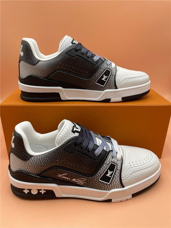 Louis Vuitton Treaners White Black purple