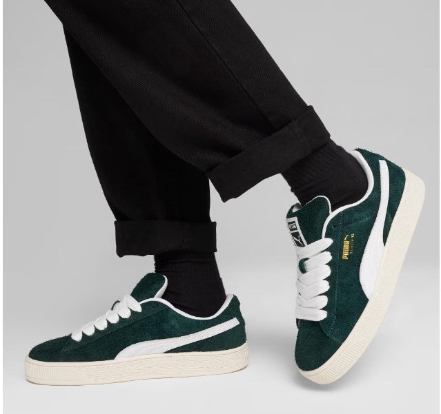 PUMA Men's Suede XL Hairy Lace Up Sneakers Shoes Casual / Green