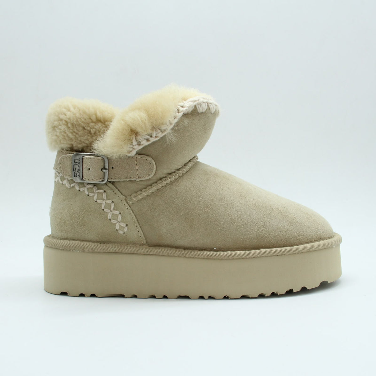 UGG Boot Suede Beige Strap