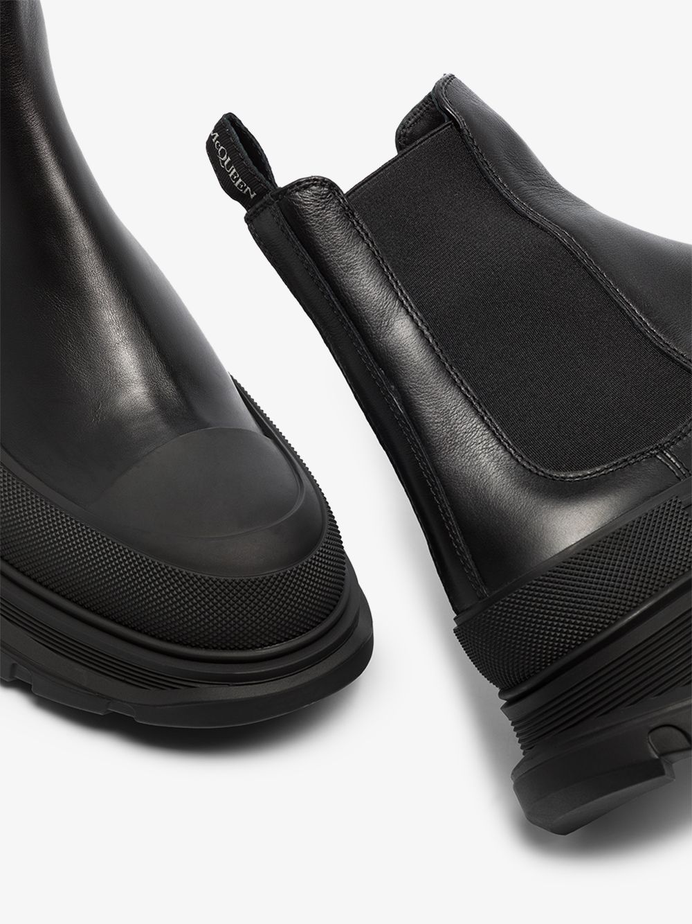 Alexander Mcqueen Tread Slick Leather Triple Black