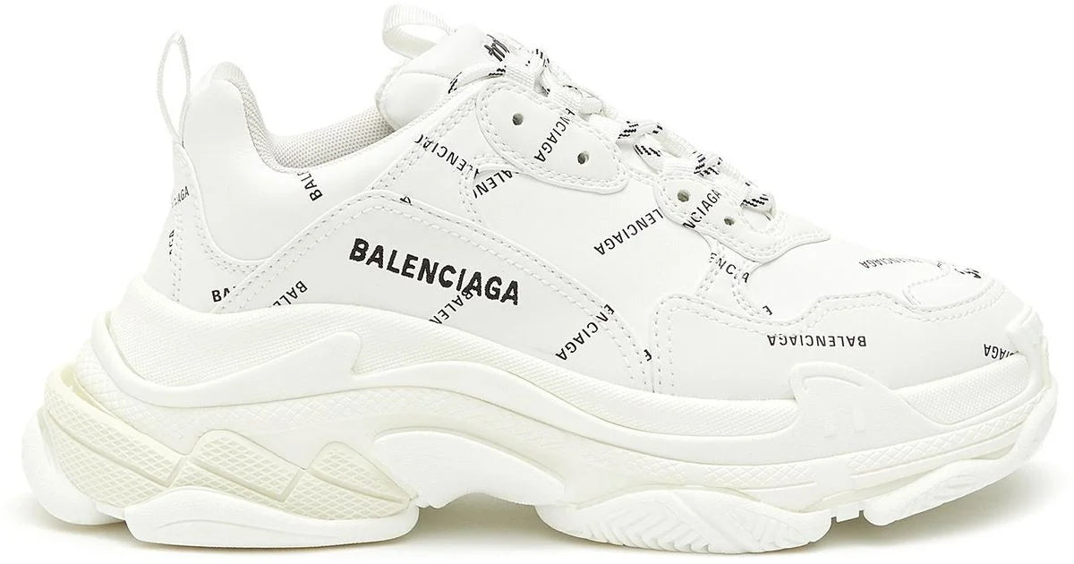 Balenciaga Shoes Triple S White Logo