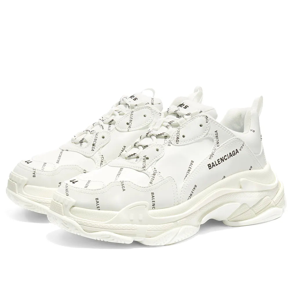 Balenciaga Shoes Triple S White Logo