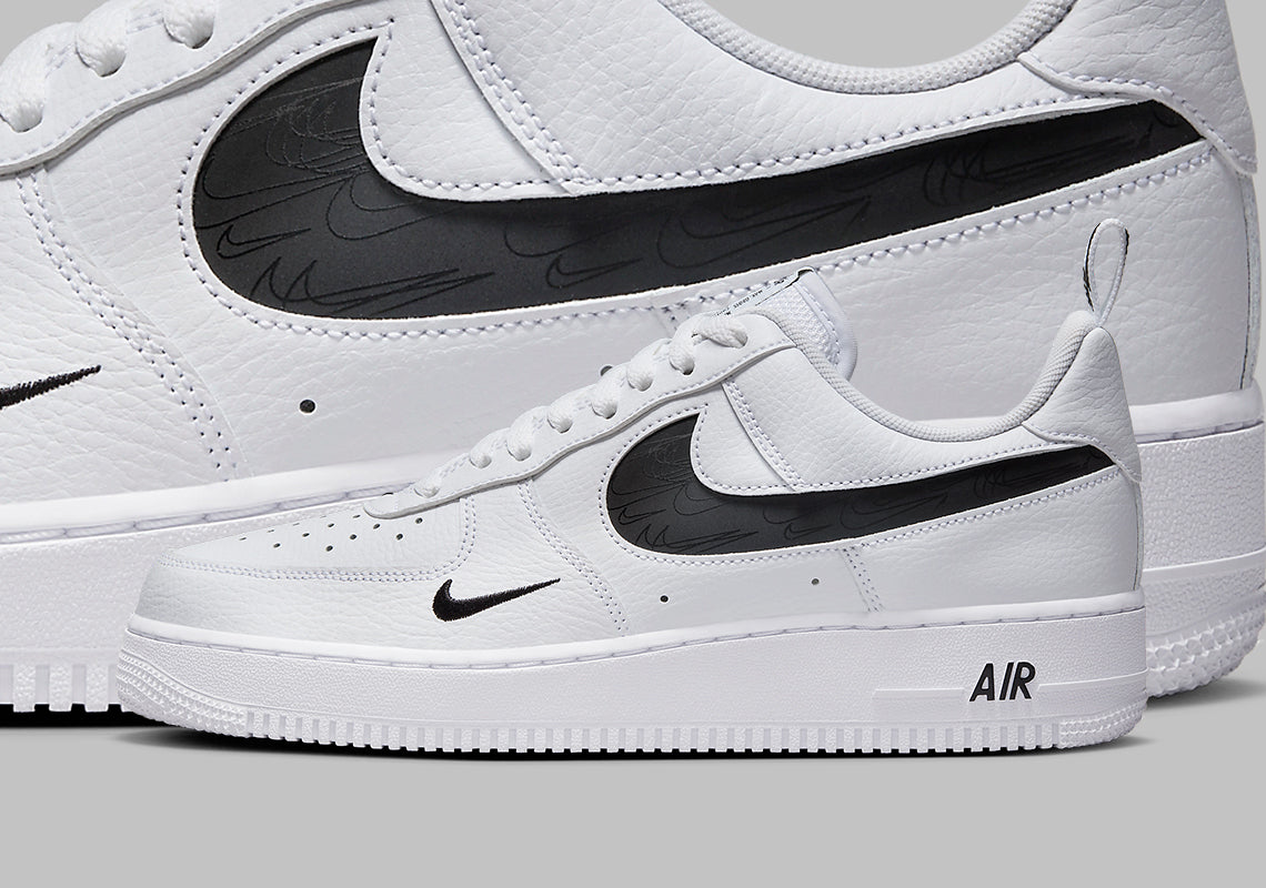 Air Force 1 Low Multi Swoosh White Black/Crimson