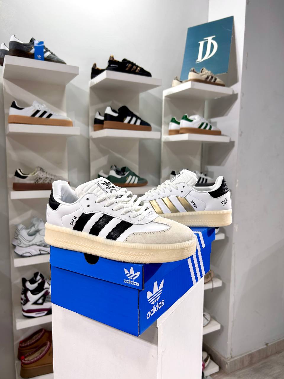 adidas Su Yiming x Samba XLG White Gold Black