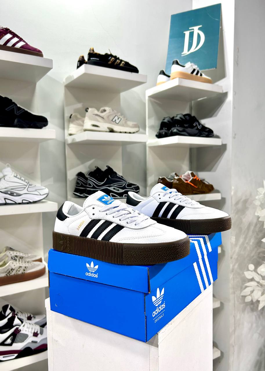 adidas white and black Samba Rose