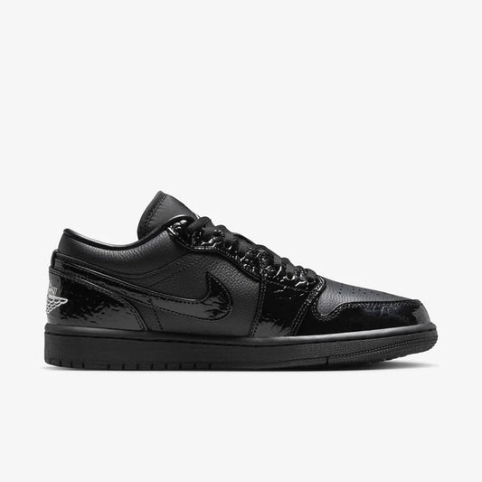 Jordan 1 Low Black Patent Elephant