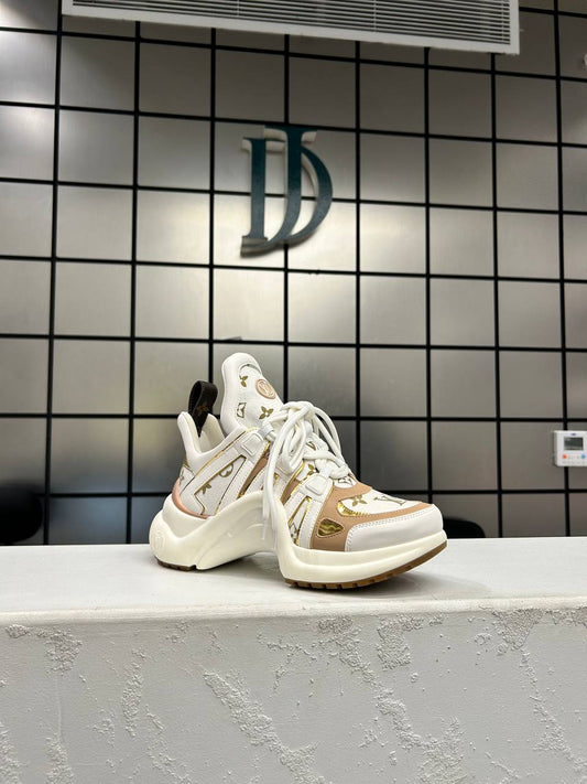 Louis Vuitton Archlight White/Gold Sneakers
