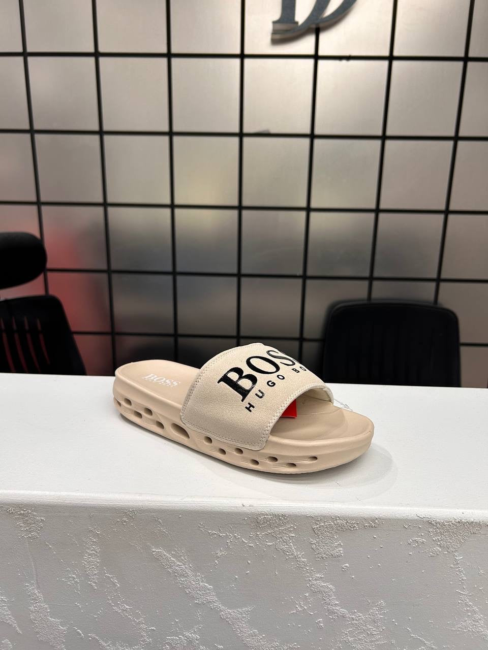 Hugo Boss Beige Slides
