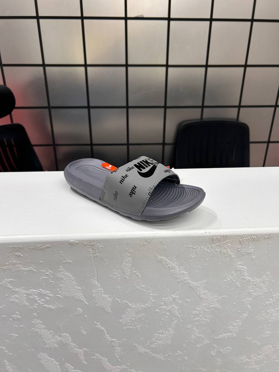 Nike Grey Slides