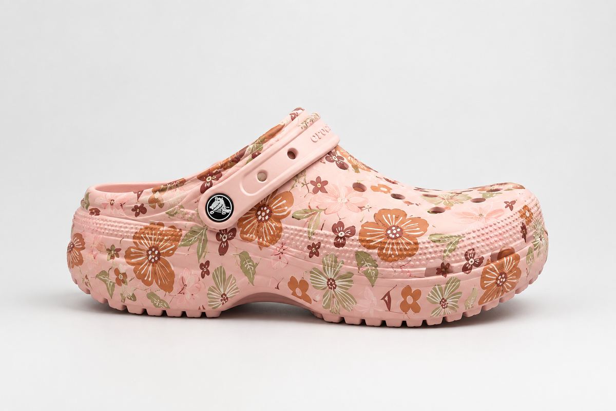 Crocs floral clog pink