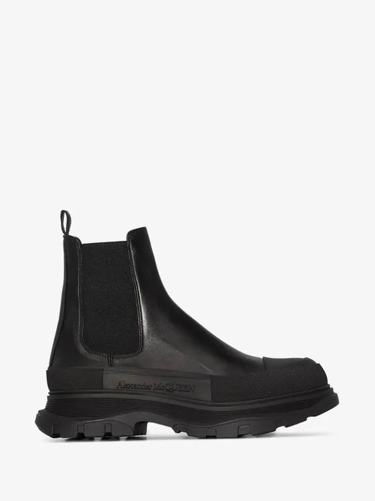Alexander Mcqueen Tread Slick Leather Triple Black