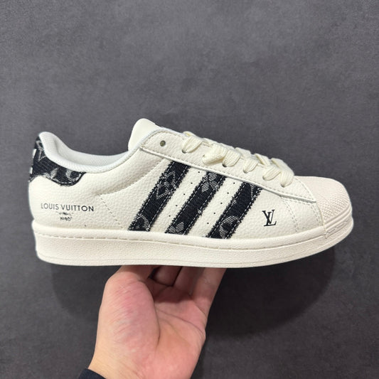 Adidas Superstar x Louis Vuitton white and black.