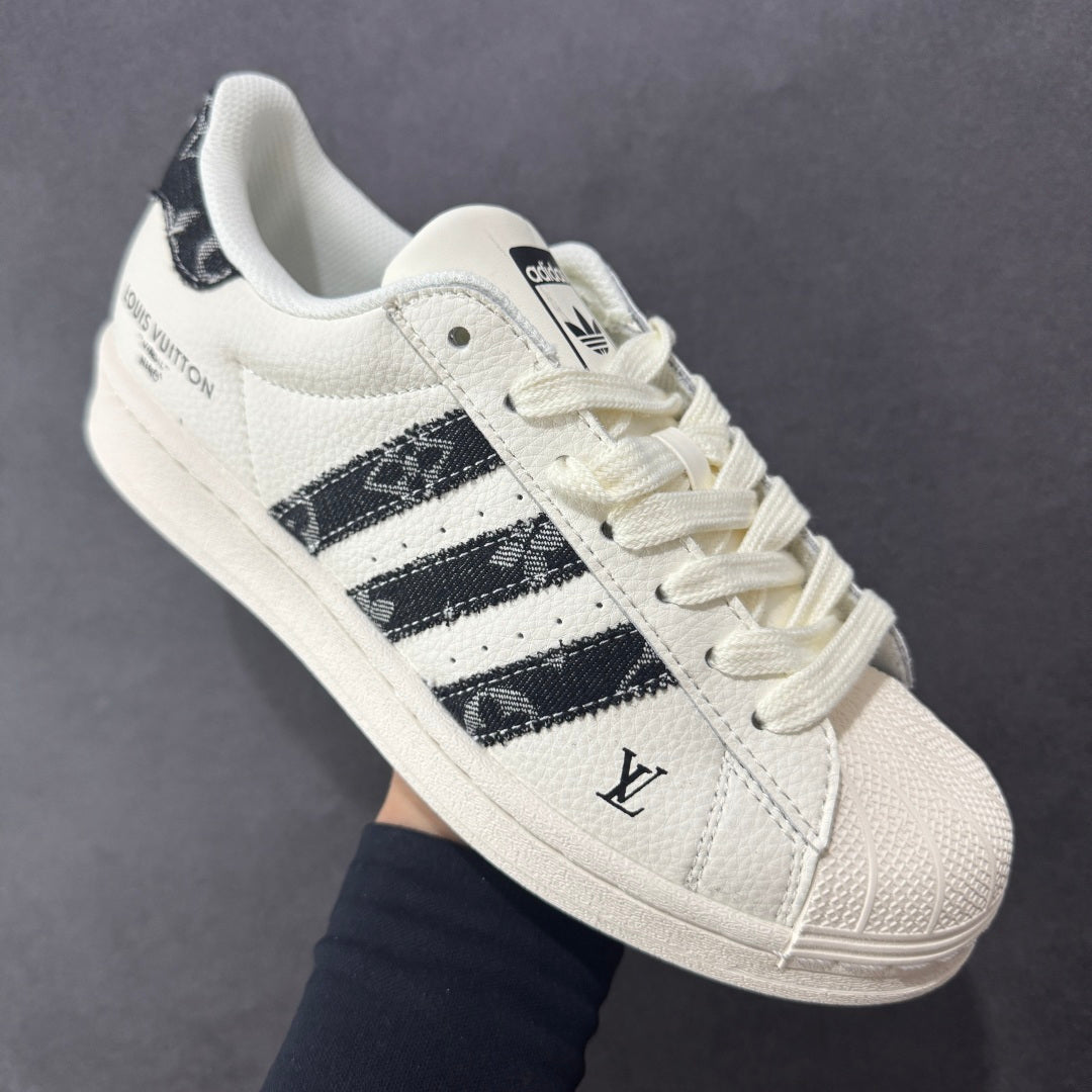 Adidas Superstar x Louis Vuitton white and black.